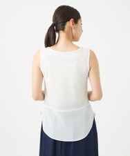 NGKGA27100 GIANNI LO GIUDICE(ジャンニ ロ ジュディチェ) [洗える・日本製]リヨセルコットンスパイラル天竺タンクトップ ホワイト