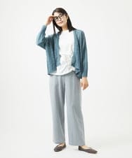 NGKGA30230 GIANNI LO GIUDICE(ジャンニ ロ ジュディチェ) [洗える]コットン天竺シャーリングフラワーカットソー ホワイト