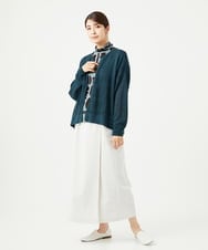 NGKGA50230 GIANNI LO GIUDICE(ジャンニ ロ ジュディチェ) [洗える・日本製]コーヒービーンズプリントカットソー ライトグリーン