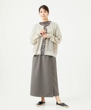 NGKGA51360 GIANNI LO GIUDICE(ジャンニ ロ ジュディチェ) [洗える・日本製]ラミー天竺ゼブラプリントカットソー ブラウン