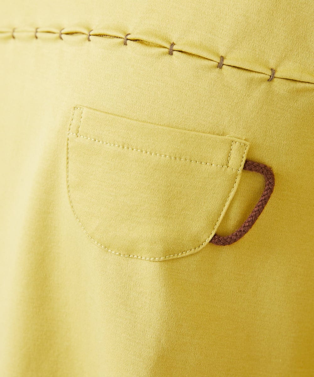 NGKGA52210 GIANNI LO GIUDICE(ジャンニ ロ ジュディチェ) [洗える]アンチスウェットステッチ刺繍カットソー イエロー