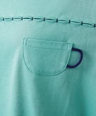NGKGA52210 GIANNI LO GIUDICE(ジャンニ ロ ジュディチェ) [洗える]アンチスウェットステッチ刺繍カットソー ライトグリーン