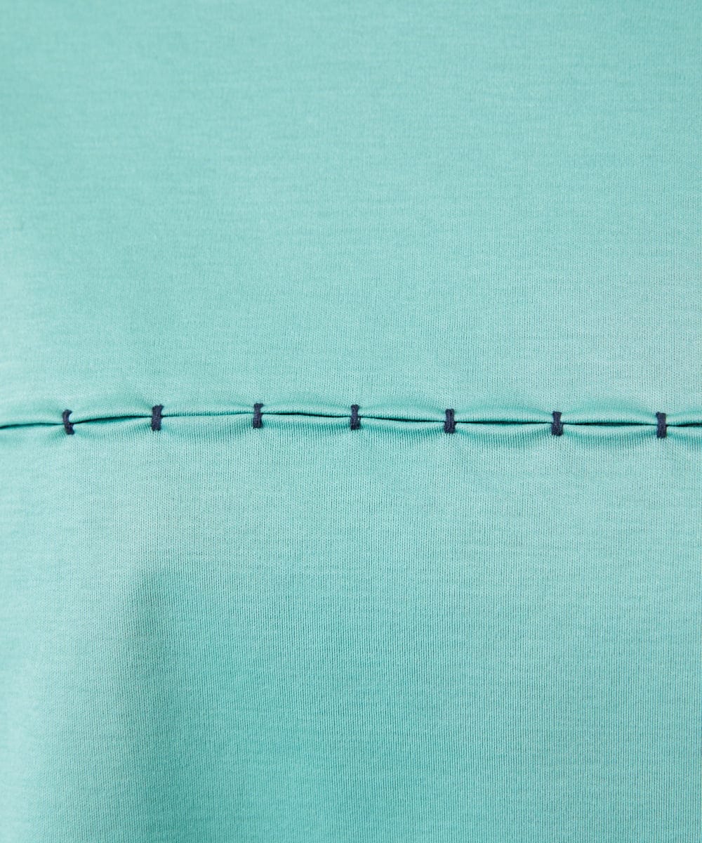 NGKGA52210 GIANNI LO GIUDICE(ジャンニ ロ ジュディチェ) [洗える]アンチスウェットステッチ刺繍カットソー ライトグリーン