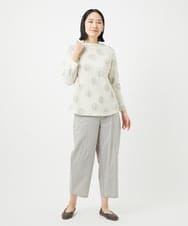 NGKGB03230 GIANNI LO GIUDICE(ジャンニ ロ ジュディチェ) [洗える・日本製]強撚コットンドットジャガードカットソー アイボリー