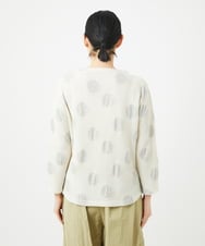 NGKGB03230 GIANNI LO GIUDICE(ジャンニ ロ ジュディチェ) [洗える・日本製]強撚コットンドットジャガードカットソー アイボリー