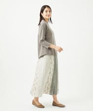 NGKGB12180 GIANNI LO GIUDICE(ジャンニ ロ ジュディチェ) [洗える・日本製]エココットン七分袖カットソー グレージュ