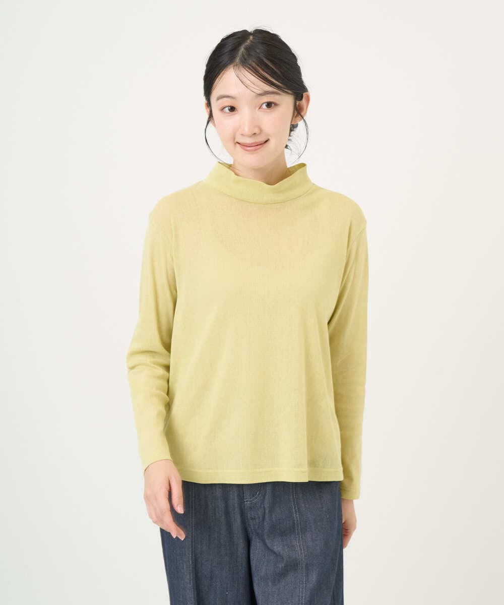 NGKGD13120 GIANNI LO GIUDICE(ジャンニ ロ ジュディチェ) [洗える・日本製]コットンチュールカットソー イエロー