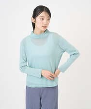 NGKGD13120 GIANNI LO GIUDICE(ジャンニ ロ ジュディチェ) [洗える・日本製]コットンチュールカットソー ライトブルー