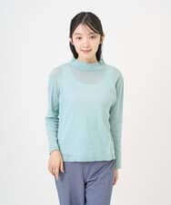 NGKGD13120 GIANNI LO GIUDICE(ジャンニ ロ ジュディチェ) [洗える・日本製]コットンチュールカットソー ライトブルー