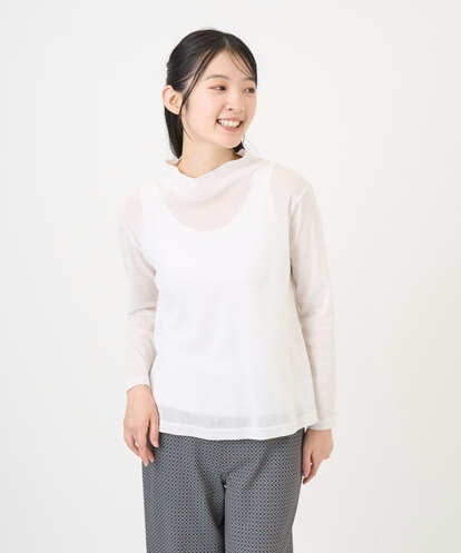 NGKGD13120 GIANNI LO GIUDICE [洗える・日本製]コットンチュールカットソー