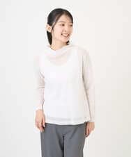 NGKGD13120 GIANNI LO GIUDICE(ジャンニ ロ ジュディチェ) [洗える・日本製]コットンチュールカットソー ライトグレー