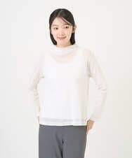 NGKGD13120 GIANNI LO GIUDICE(ジャンニ ロ ジュディチェ) [洗える・日本製]コットンチュールカットソー ライトグレー