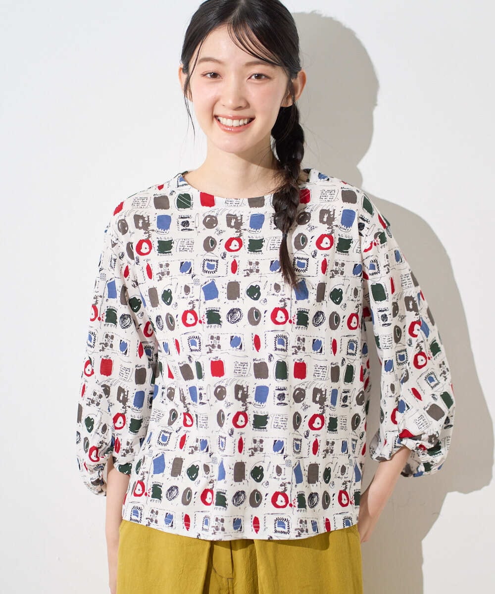 NGKGD20230 GIANNI LO GIUDICE [洗える・日本製]マーベラステンジクプリントカットソー