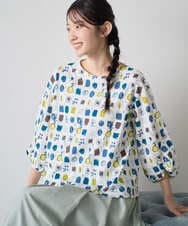 NGKGD20230 GIANNI LO GIUDICE(ジャンニ ロ ジュディチェ) [洗える・日本製]マーベラステンジクプリントカットソー グリーン