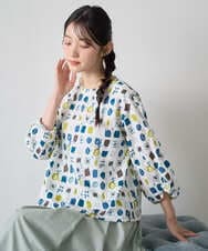 NGKGD20230 GIANNI LO GIUDICE(ジャンニ ロ ジュディチェ) [洗える・日本製]マーベラステンジクプリントカットソー グリーン