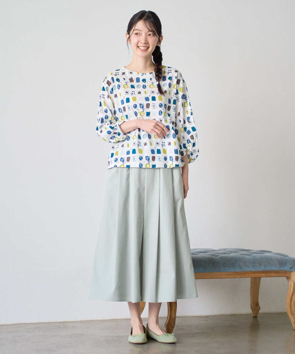 NGKGD20230 GIANNI LO GIUDICE(ジャンニ ロ ジュディチェ) [洗える・日本製]マーベラステンジクプリントカットソー グリーン