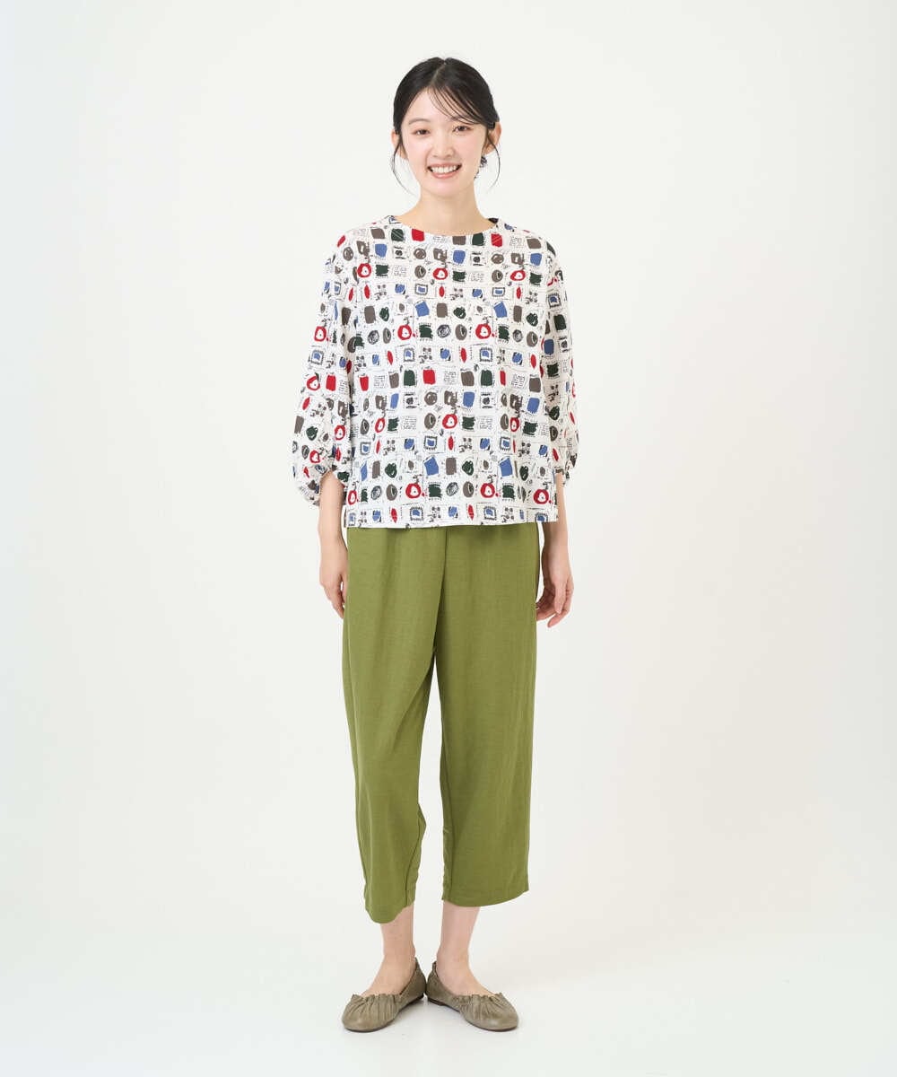 NGKGD20230 GIANNI LO GIUDICE(ジャンニ ロ ジュディチェ) [洗える・日本製]マーベラステンジクプリントカットソー グリーン