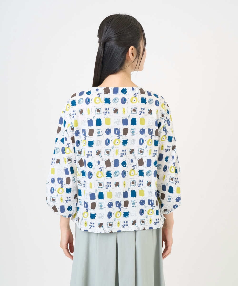 NGKGD20230 GIANNI LO GIUDICE(ジャンニ ロ ジュディチェ) [洗える・日本製]マーベラステンジクプリントカットソー グリーン