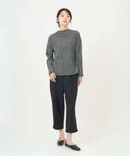 NGKGD30190 GIANNI LO GIUDICE(ジャンニ ロ ジュディチェ) [洗える・日本製]カールマイヤーチェックカットソー ブラック