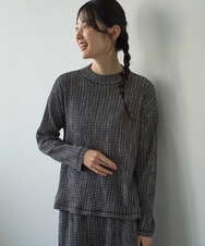 NGKGD30190 GIANNI LO GIUDICE(ジャンニ ロ ジュディチェ) [洗える・日本製]カールマイヤーチェックカットソー ブラック