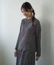 NGKGD30190 GIANNI LO GIUDICE(ジャンニ ロ ジュディチェ) [洗える・日本製]カールマイヤーチェックカットソー ブラック