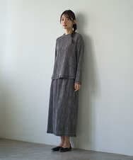 NGKGD30190 GIANNI LO GIUDICE(ジャンニ ロ ジュディチェ) [洗える・日本製]カールマイヤーチェックカットソー ブラック