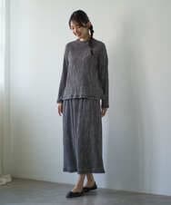 NGKGD30190 GIANNI LO GIUDICE(ジャンニ ロ ジュディチェ) [洗える・日本製]カールマイヤーチェックカットソー ブラック