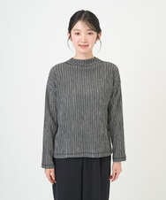 NGKGD30190 GIANNI LO GIUDICE(ジャンニ ロ ジュディチェ) [洗える・日本製]カールマイヤーチェックカットソー ブラック