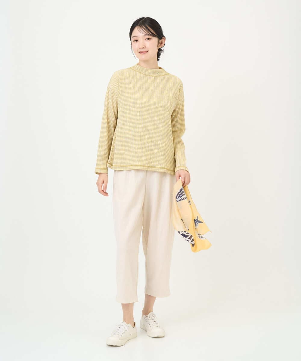 NGKGD30190 GIANNI LO GIUDICE(ジャンニ ロ ジュディチェ) [洗える・日本製]カールマイヤーチェックカットソー ブラック