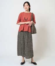 NGKGE40210 GIANNI LO GIUDICE(ジャンニ ロ ジュディチェ) [洗える]クールローレルスカイコットTシャツ オレンジ