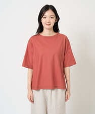 NGKGE40210 GIANNI LO GIUDICE(ジャンニ ロ ジュディチェ) [洗える]クールローレルスカイコットTシャツ オレンジ