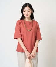 NGKGE40210 GIANNI LO GIUDICE(ジャンニ ロ ジュディチェ) [洗える]クールローレルスカイコットTシャツ オレンジ