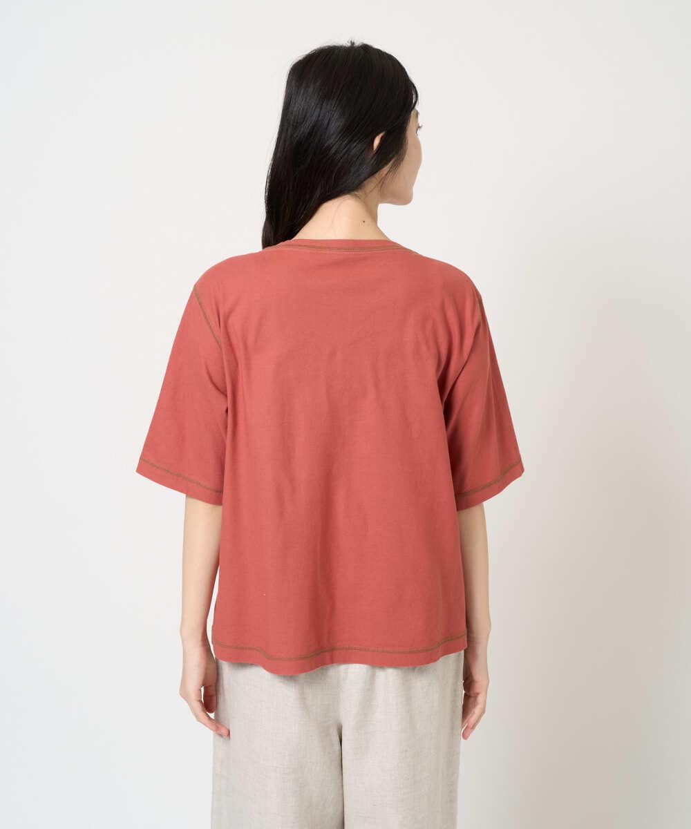 NGKGE40210 GIANNI LO GIUDICE(ジャンニ ロ ジュディチェ) [洗える]クールローレルスカイコットTシャツ オレンジ