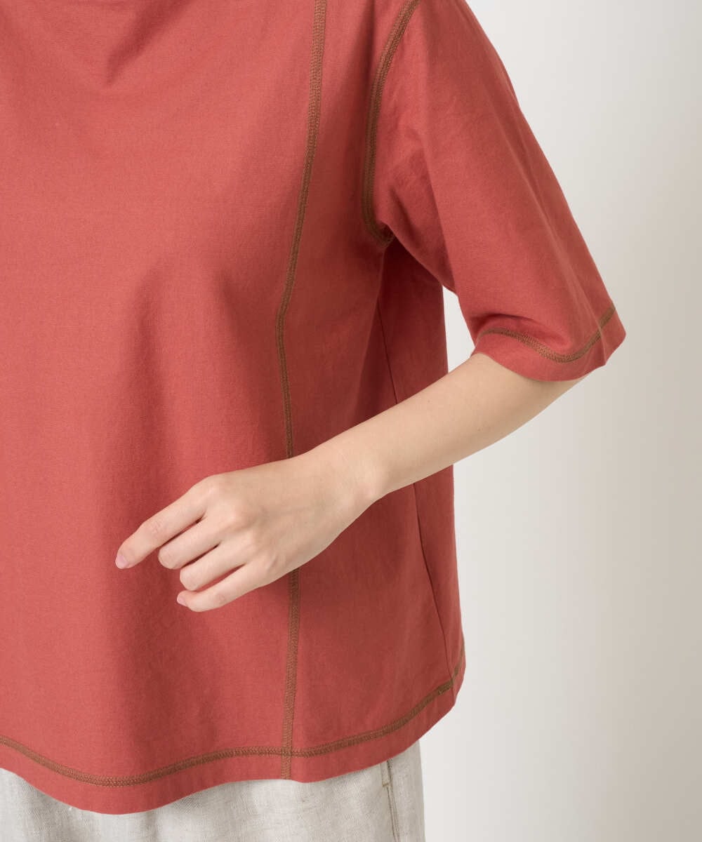 NGKGE40210 GIANNI LO GIUDICE(ジャンニ ロ ジュディチェ) [洗える]クールローレルスカイコットTシャツ オレンジ