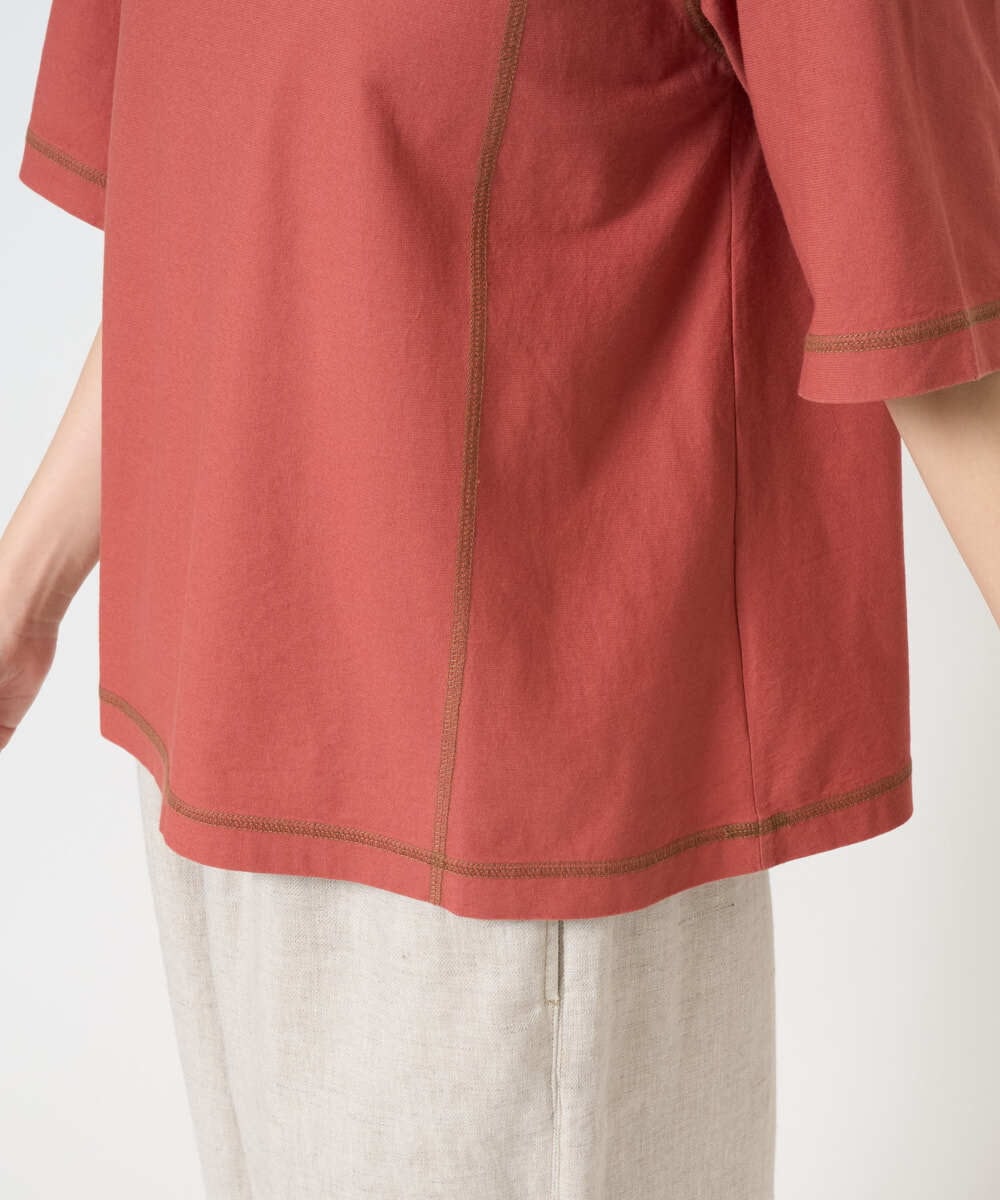 NGKGE40210 GIANNI LO GIUDICE(ジャンニ ロ ジュディチェ) [洗える]クールローレルスカイコットTシャツ オレンジ