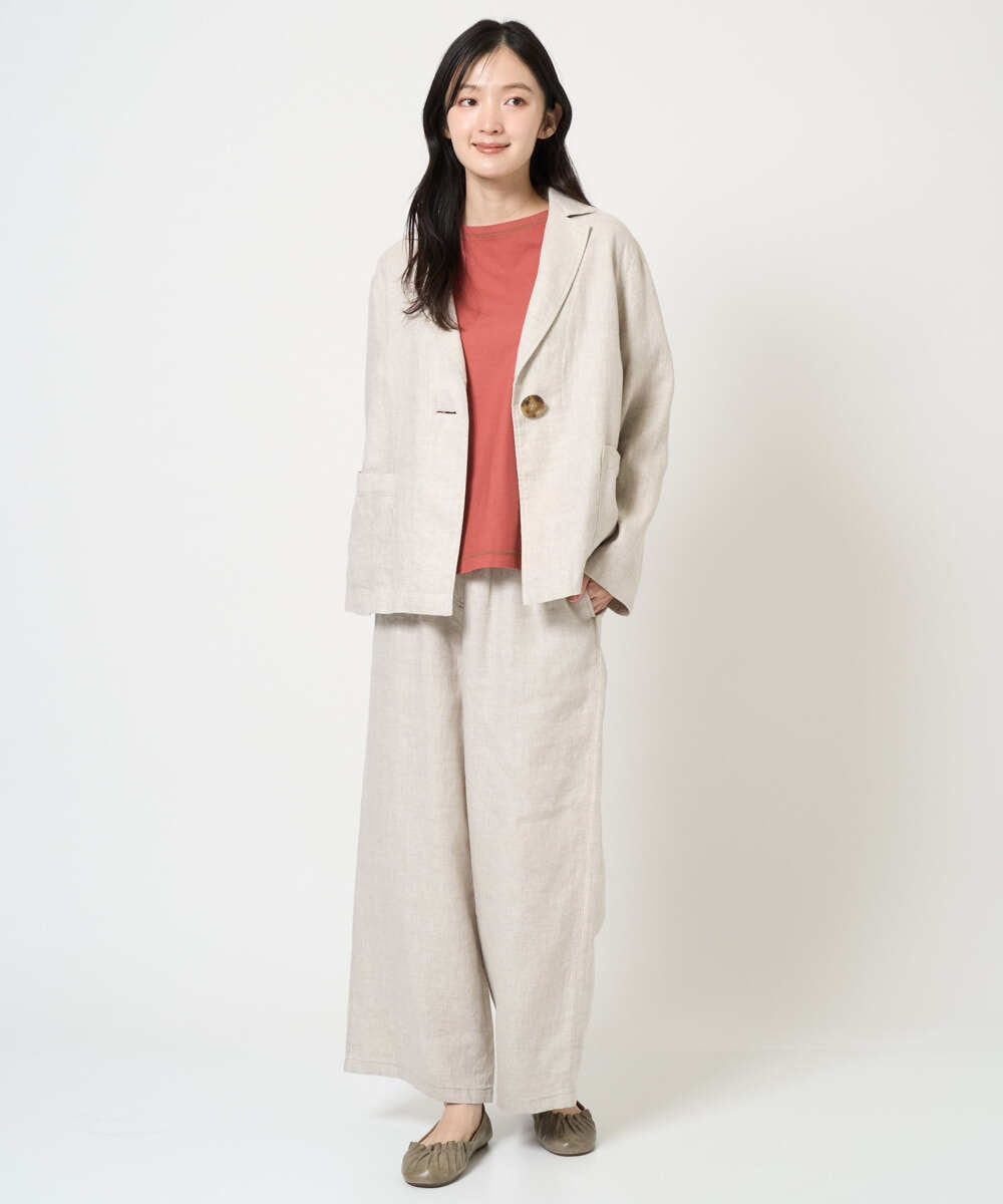 NGKGE40210 GIANNI LO GIUDICE(ジャンニ ロ ジュディチェ) [洗える]クールローレルスカイコットTシャツ オレンジ