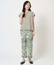 NGKGE41190 GIANNI LO GIUDICE(ジャンニ ロ ジュディチェ) [洗える]クールローレルノースリーブカットソー オレンジ