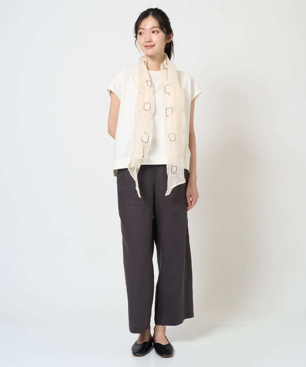 NGKGE41190 GIANNI LO GIUDICE(ジャンニ ロ ジュディチェ) [洗える]クールローレルノースリーブカットソー オレンジ