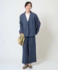 NGKGE41190 GIANNI LO GIUDICE(ジャンニ ロ ジュディチェ) [洗える]クールローレルノースリーブカットソー オレンジ