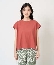 NGKGE41190 GIANNI LO GIUDICE(ジャンニ ロ ジュディチェ) [洗える]クールローレルノースリーブカットソー オレンジ