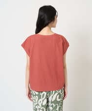 NGKGE41190 GIANNI LO GIUDICE(ジャンニ ロ ジュディチェ) [洗える]クールローレルノースリーブカットソー オレンジ