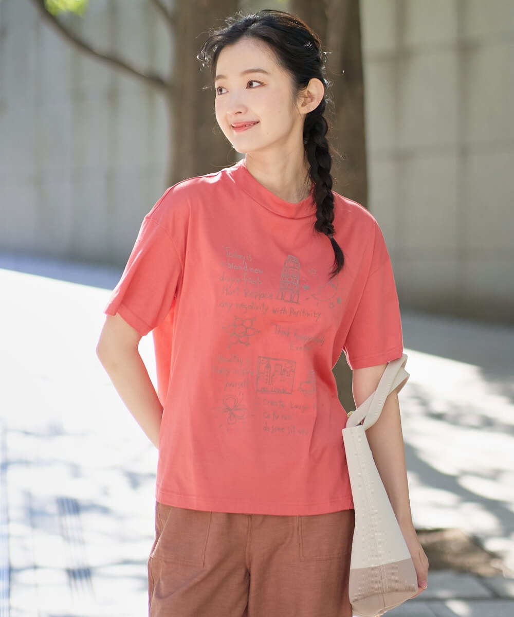 NGKGE42180 GIANNI LO GIUDICE(ジャンニ ロ ジュディチェ) [洗える・日本製]天竺シルケットカットソー ピンク