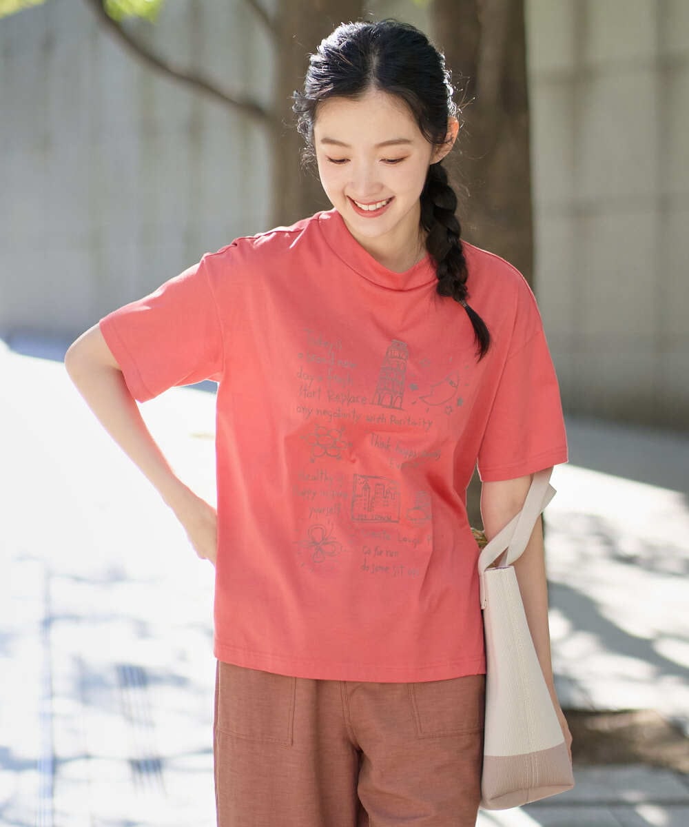 NGKGE42180 GIANNI LO GIUDICE(ジャンニ ロ ジュディチェ) [洗える・日本製]天竺シルケットカットソー ピンク