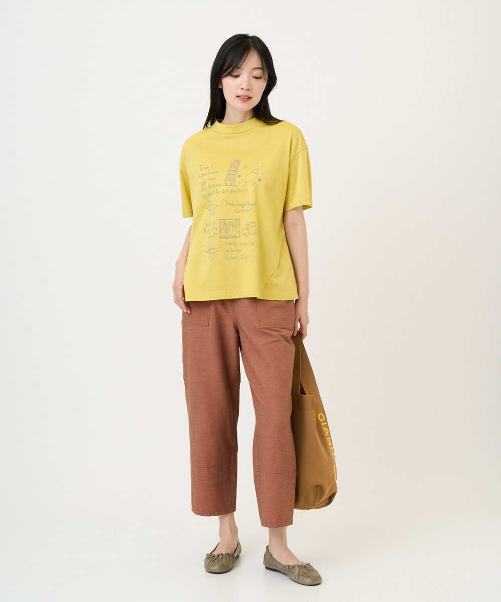 NGKGE42180 GIANNI LO GIUDICE(ジャンニ ロ ジュディチェ) [洗える・日本製]天竺シルケットカットソー イエロー