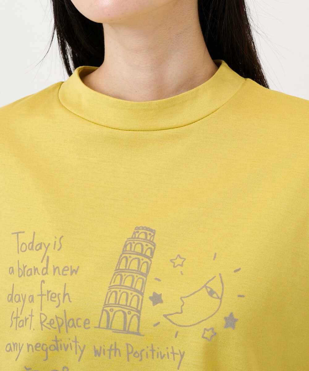 NGKGE42180 GIANNI LO GIUDICE(ジャンニ ロ ジュディチェ) [洗える・日本製]天竺シルケットカットソー イエロー