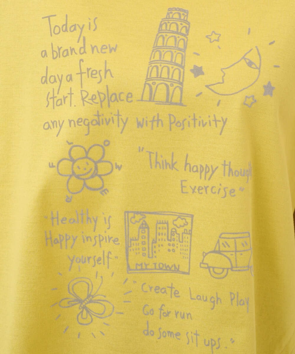 NGKGE42180 GIANNI LO GIUDICE(ジャンニ ロ ジュディチェ) [洗える・日本製]天竺シルケットカットソー イエロー