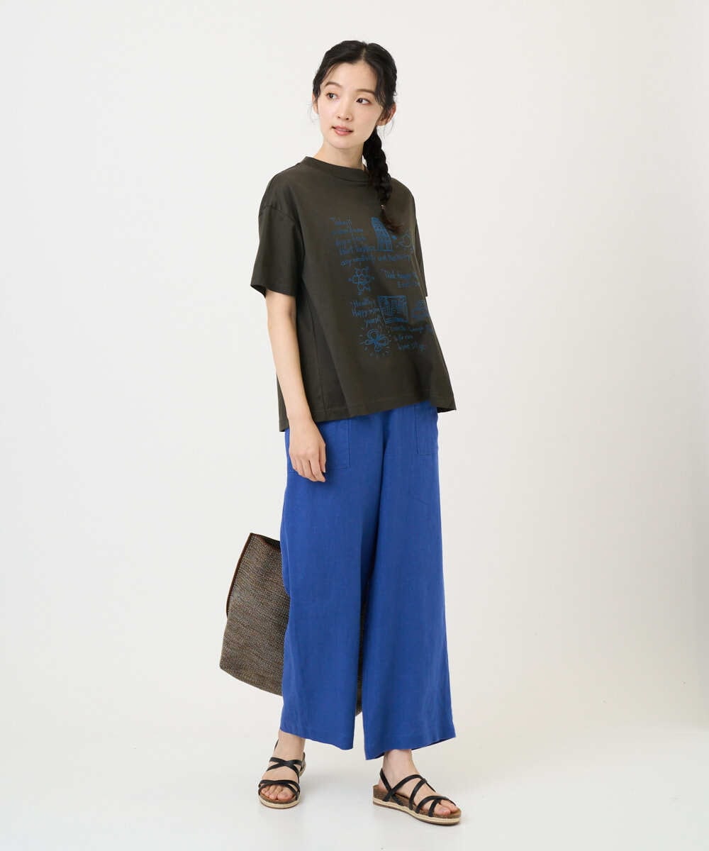 NGKGE42180 GIANNI LO GIUDICE(ジャンニ ロ ジュディチェ) [洗える・日本製]天竺シルケットカットソー カーキ