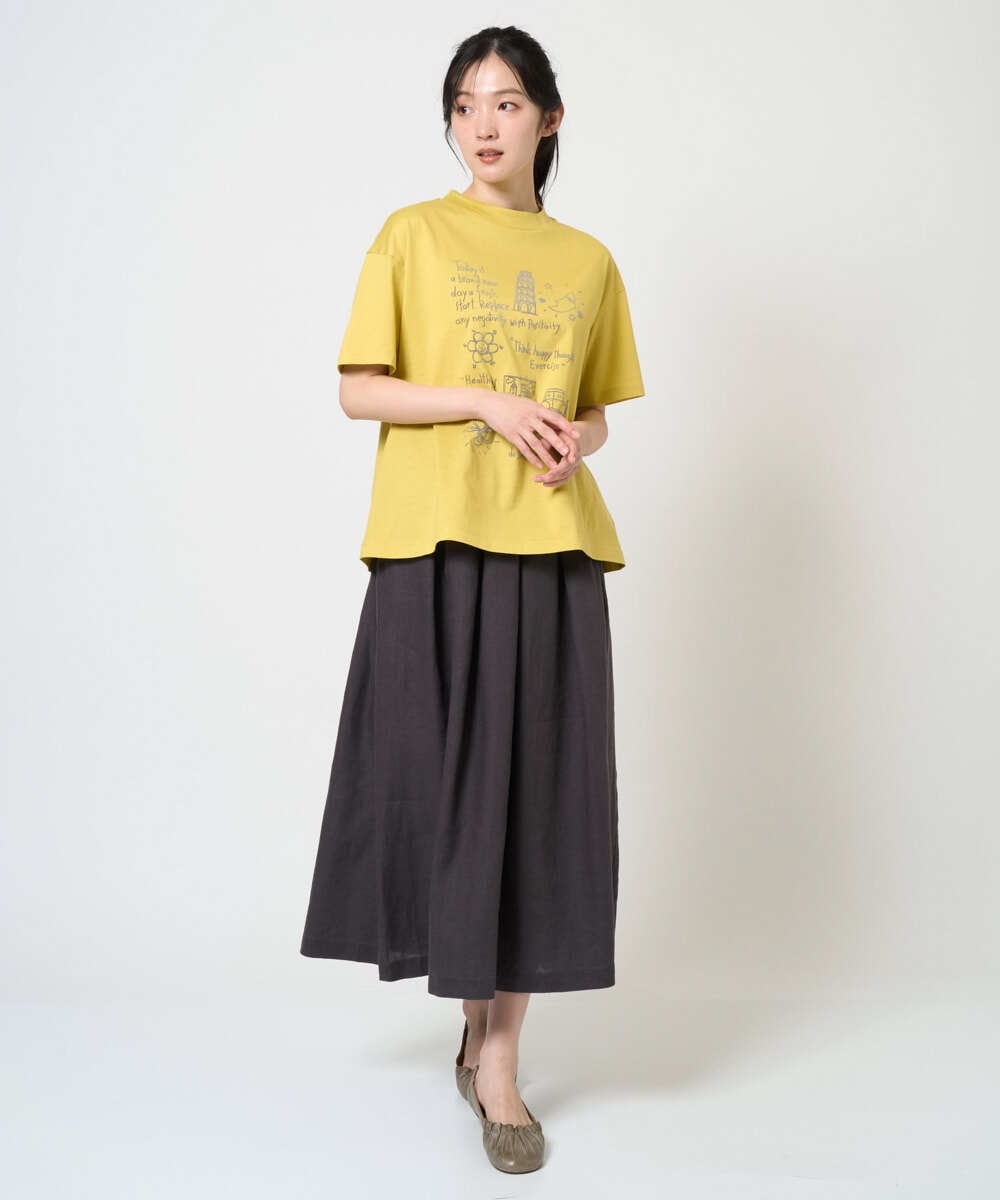 NGKGE42180 GIANNI LO GIUDICE(ジャンニ ロ ジュディチェ) [洗える・日本製]天竺シルケットカットソー カーキ