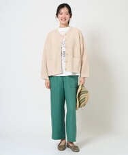 NGKGE42180 GIANNI LO GIUDICE(ジャンニ ロ ジュディチェ) [洗える・日本製]天竺シルケットカットソー カーキ