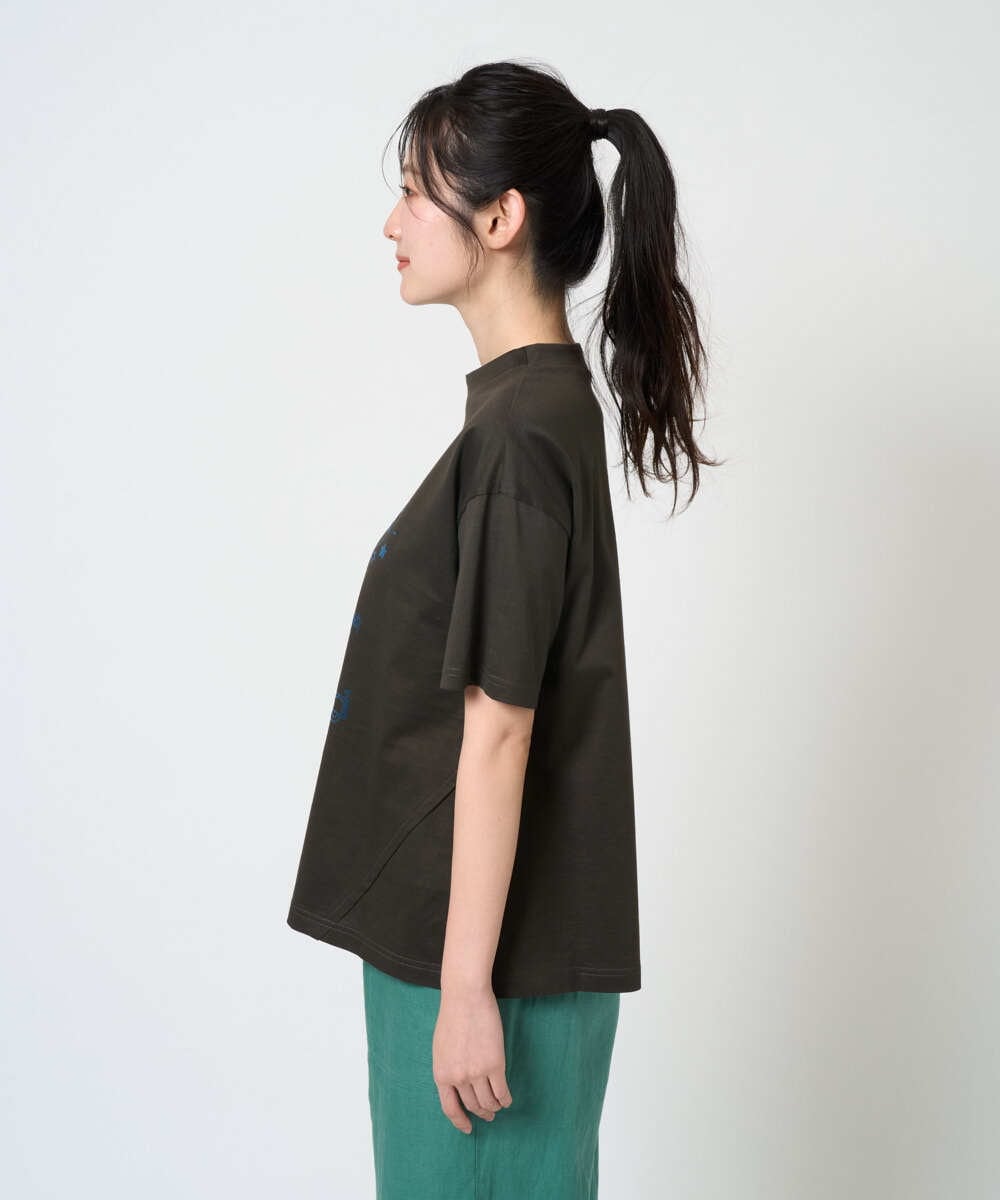 NGKGE42180 GIANNI LO GIUDICE(ジャンニ ロ ジュディチェ) [洗える・日本製]天竺シルケットカットソー カーキ